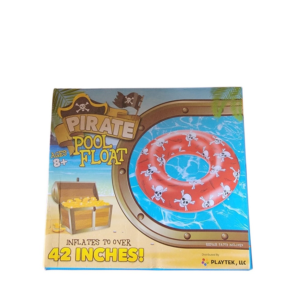 NIB New Pirate Pool Float 42 Inches Red